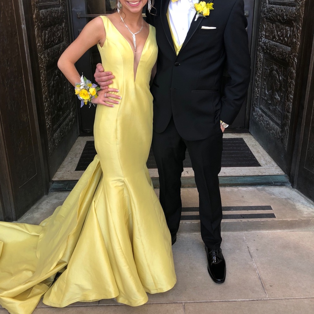 Jovani Yellow Prom Dress